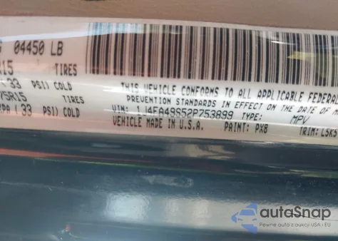 2002 Jeep Wrangler Sport из США, поврежденный, VIN 1J4FA49S52P753899